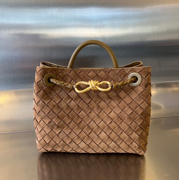 Bagsaaa B0tt*ga Ven*ta Andiamo Suede Brown - 25x22x10.5