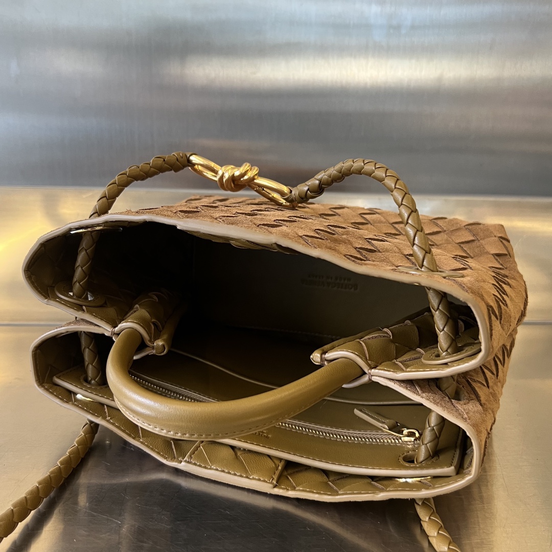 Bagsaaa B0tt*ga Ven*ta Andiamo Suede Brown - 25x22x10.5