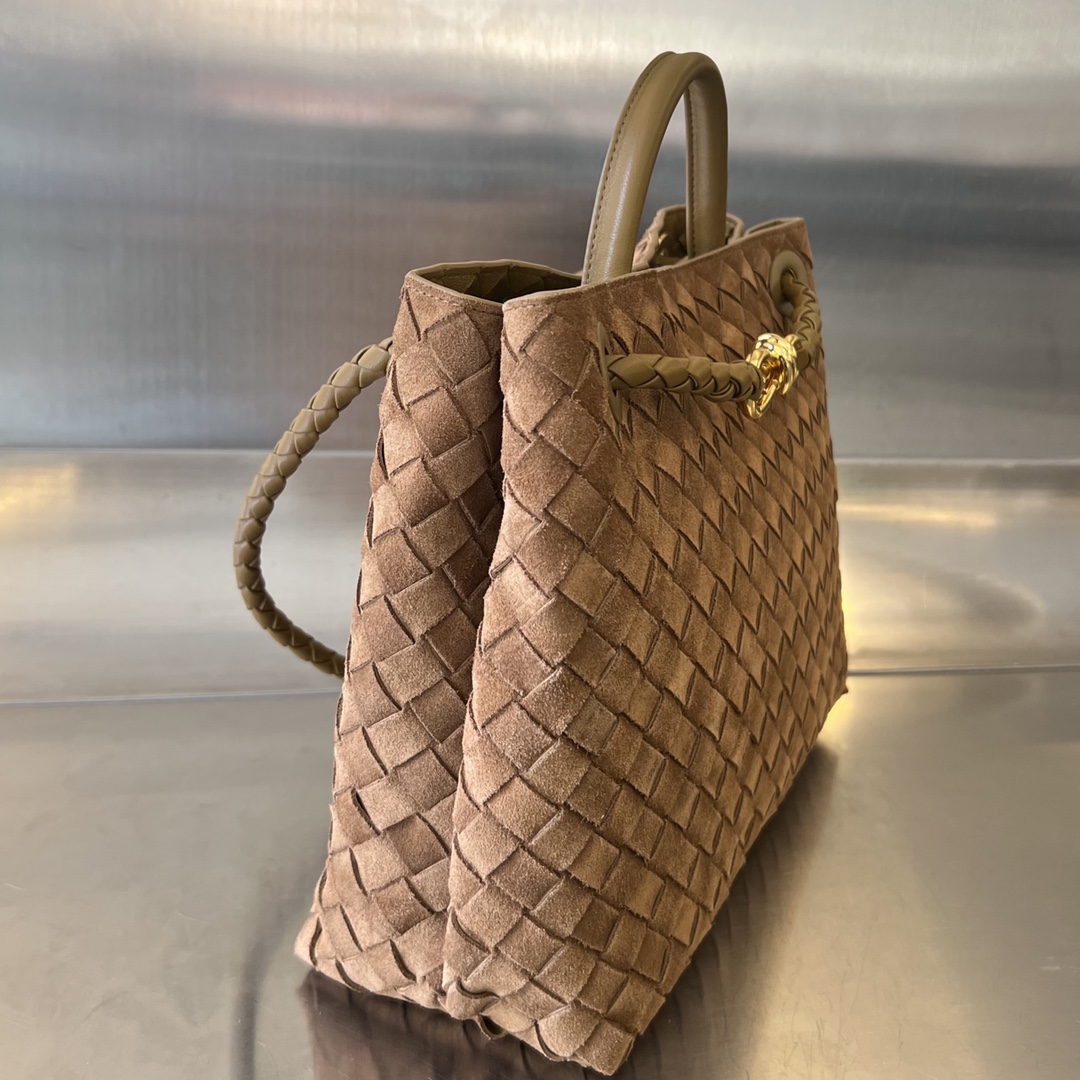Bagsaaa B0tt*ga Ven*ta Andiamo Suede Brown - 29x18x10cm