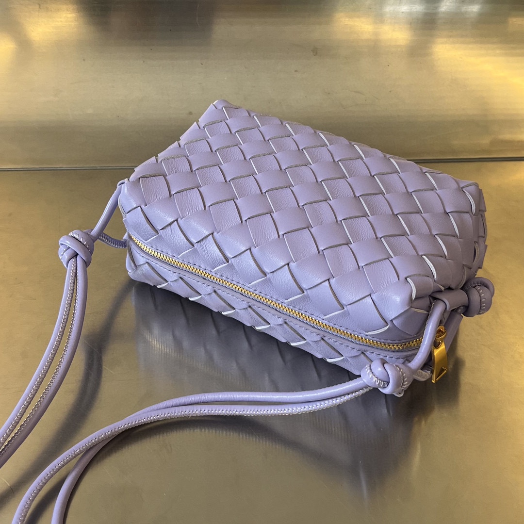 Bagsaaa B0tt*ga Ven*ta Loop Bag Dark Purple - 17x10x6cm