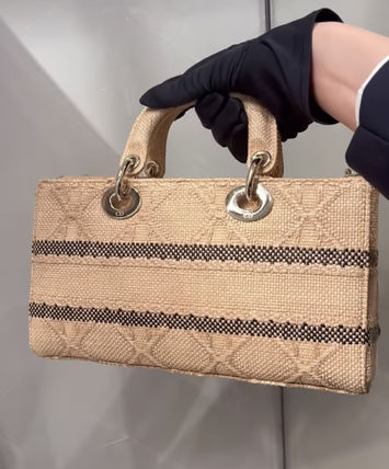 Bagsaaa D10r Lady Medium D-Joy Bag Natural Cannage Raffia