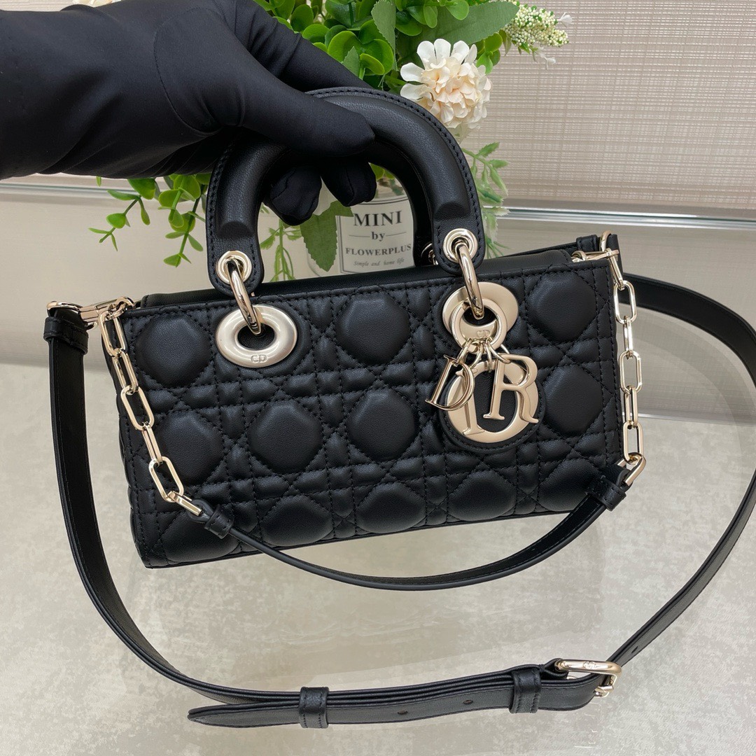 Bagsaaa D10r Lady D - Joy Small In Black Leather - 22x12x6 cm