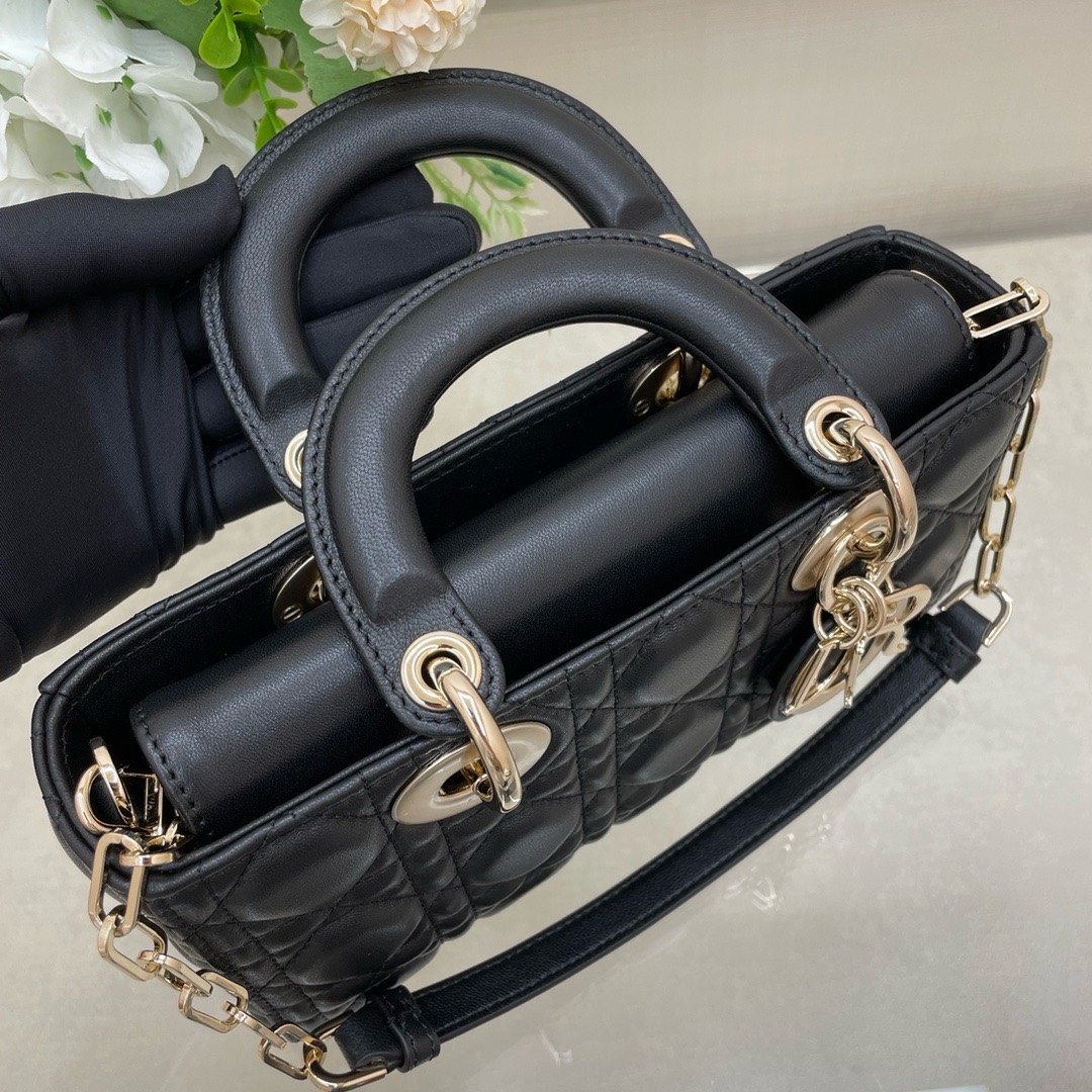 Bagsaaa D10r Lady D - Joy Small In Black Leather - 22x12x6 cm