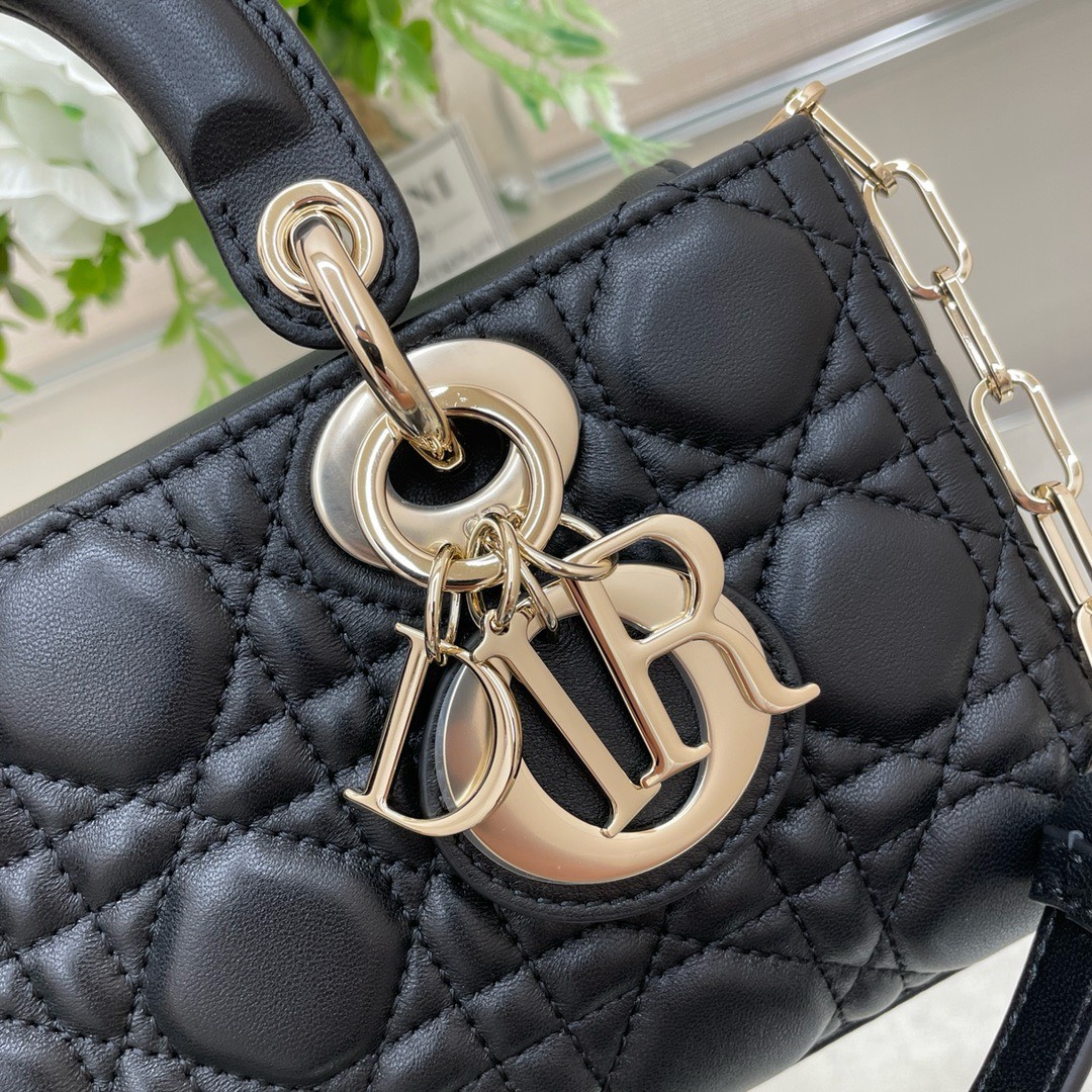 Bagsaaa D10r Lady D - Joy Small In Black Leather - 22x12x6 cm