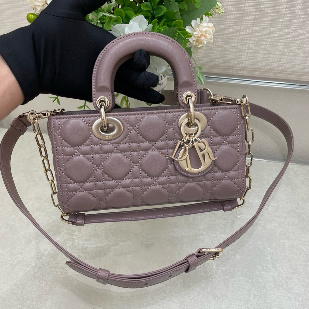 Bagsaaa D10r Lady D - Joy Small In Pink Leather - 22x12x6 cm