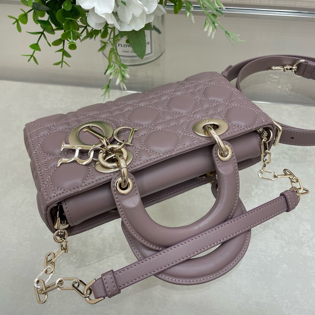 Bagsaaa D10r Lady D - Joy Small In Pink Leather - 22x12x6 cm