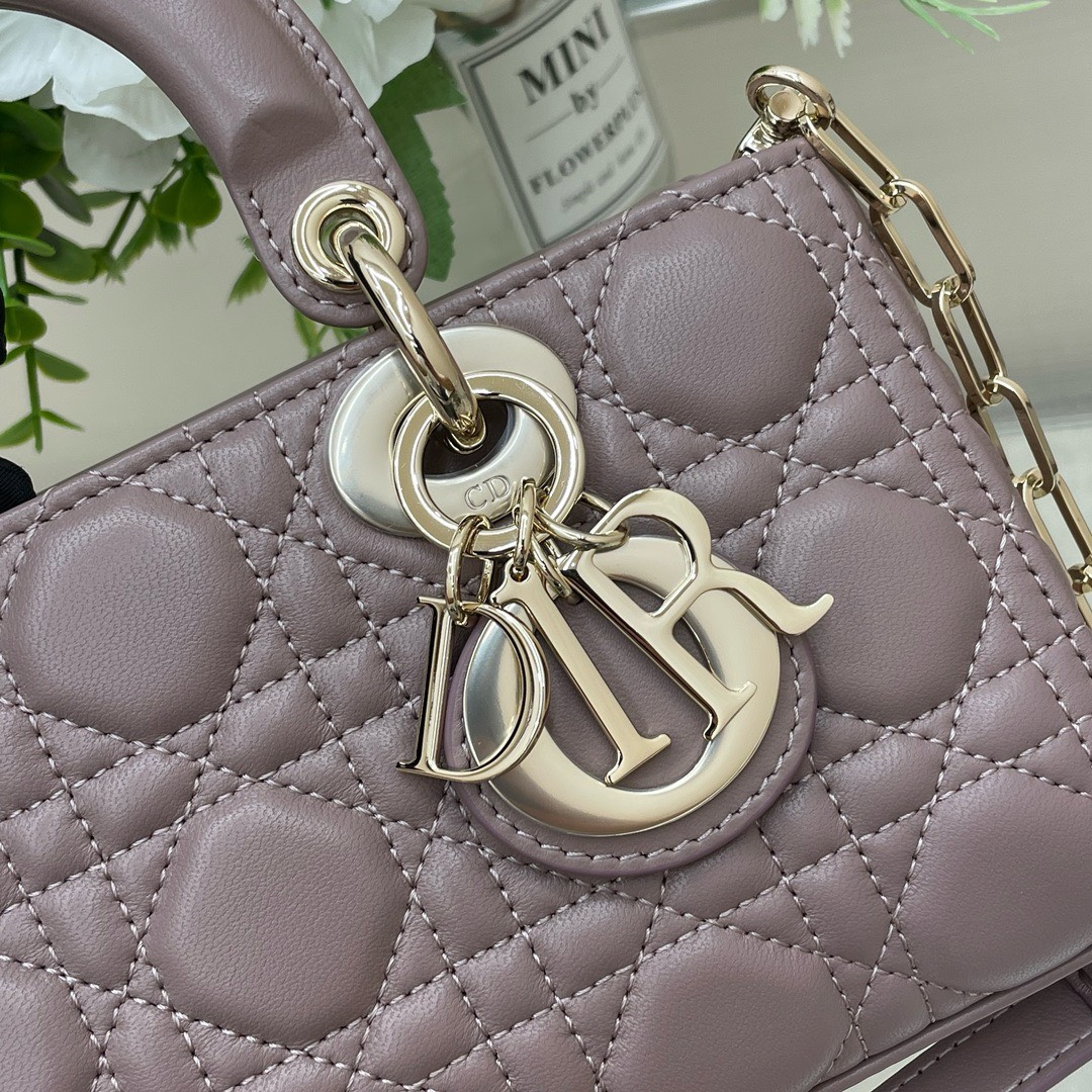 Bagsaaa D10r Lady D - Joy Small In Pink Leather - 22x12x6 cm
