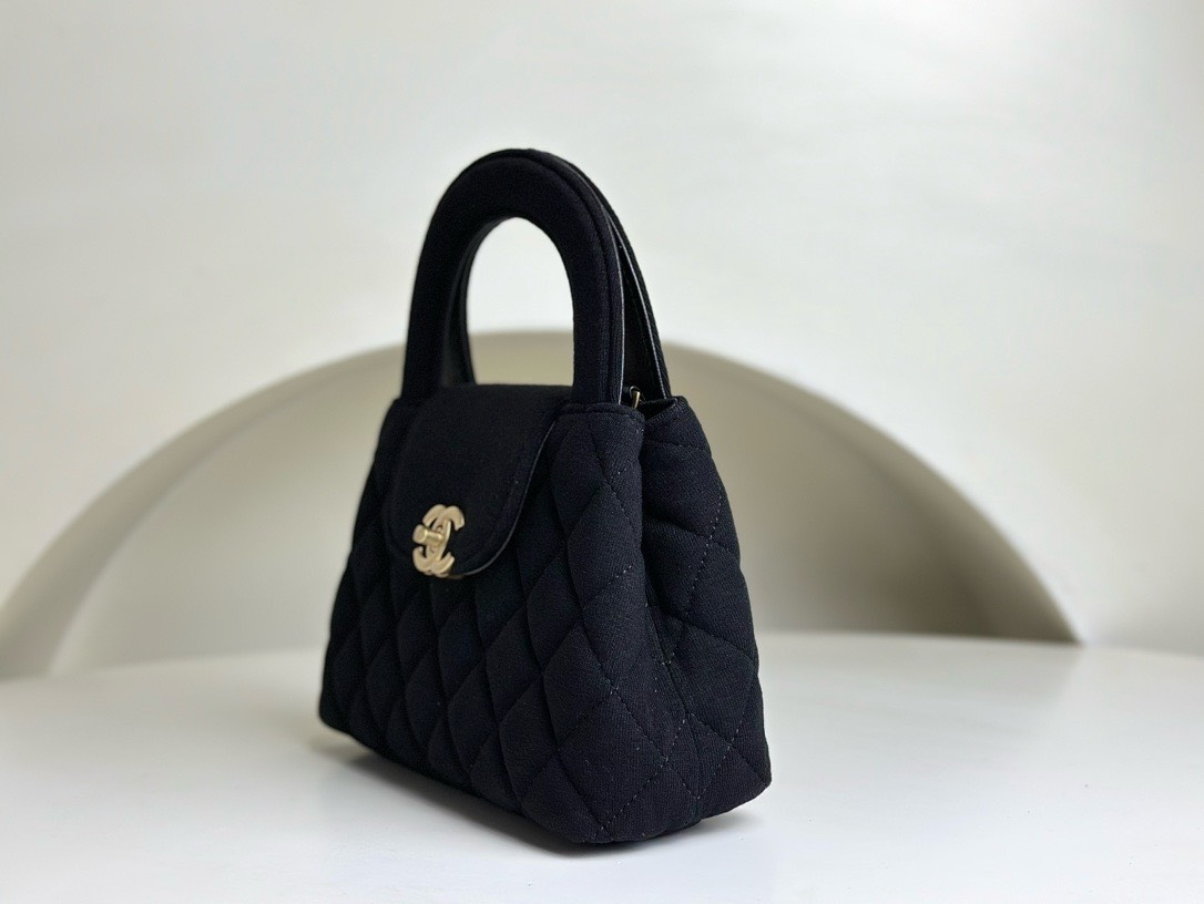 Bagsaaa Ch**el 23K Kelly Denim Black Bag - 19x13x7cm