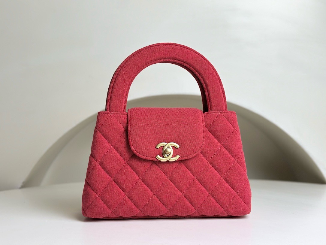Bagsaaa Ch**el 23K Kelly Denim Red Bag - 19x13x7cm