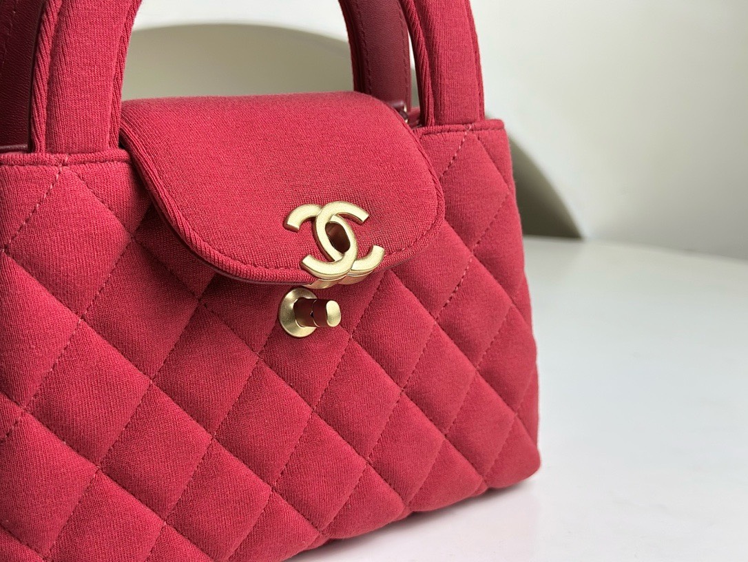 Bagsaaa Ch**el 23K Kelly Denim Red Bag - 19x13x7cm