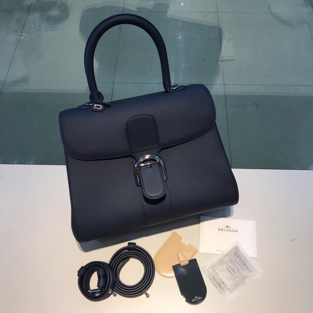 Bagsaaa Delvaux MM Brillant Satchel Black
