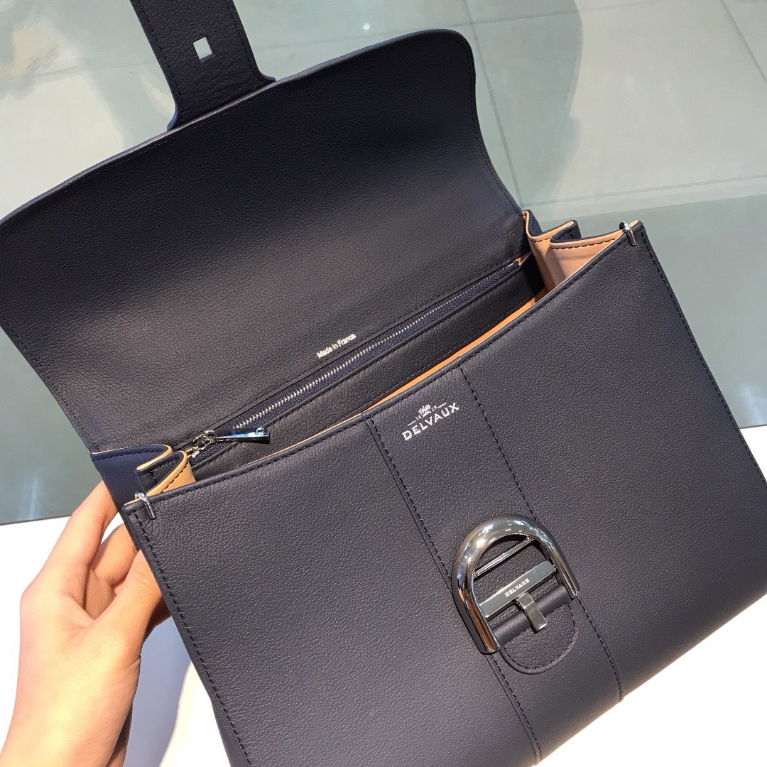 Bagsaaa Delvaux MM Brillant Satchel Black