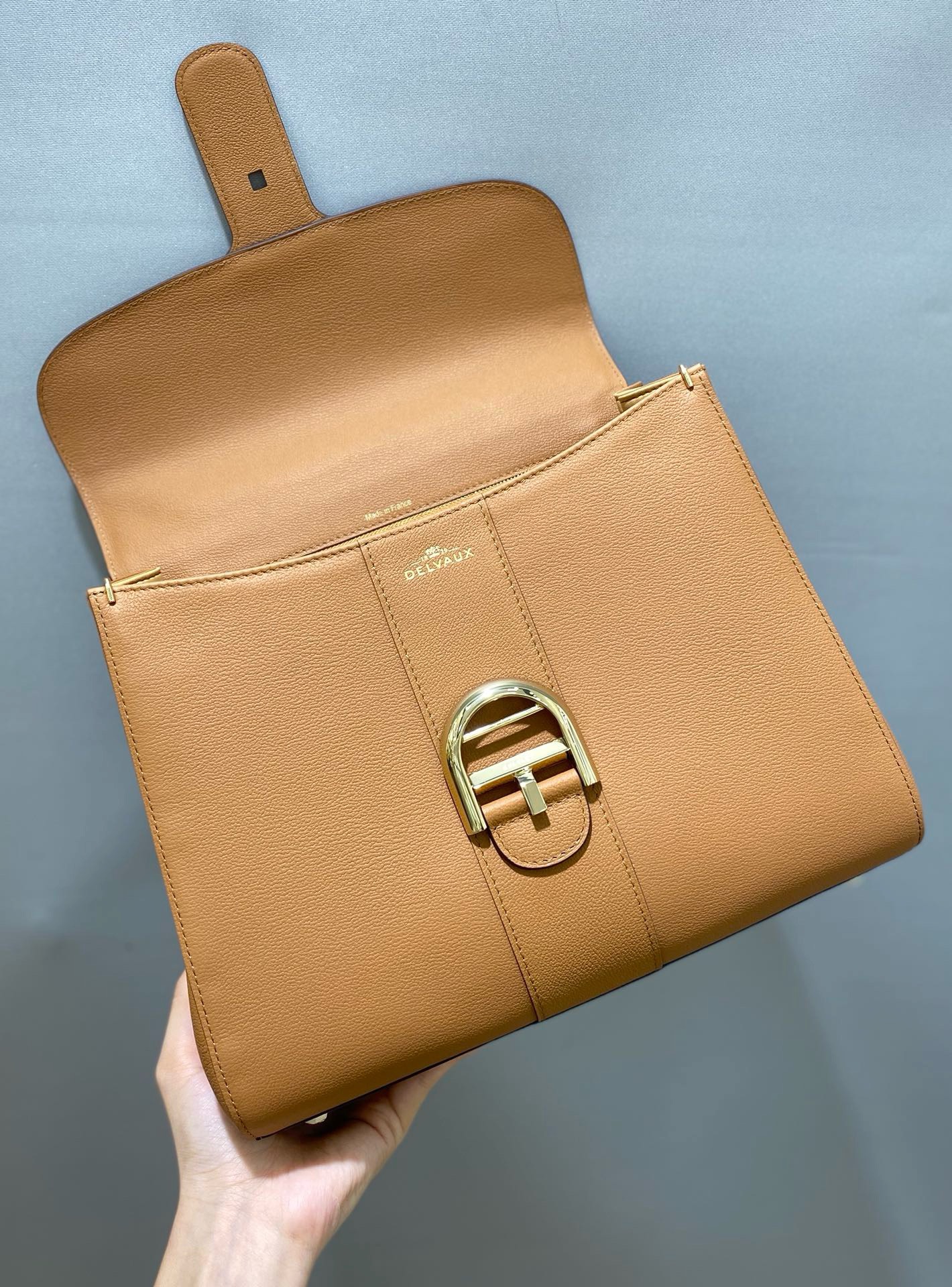 Bagsaaa Delvaux MM Brillant Satchel Brown