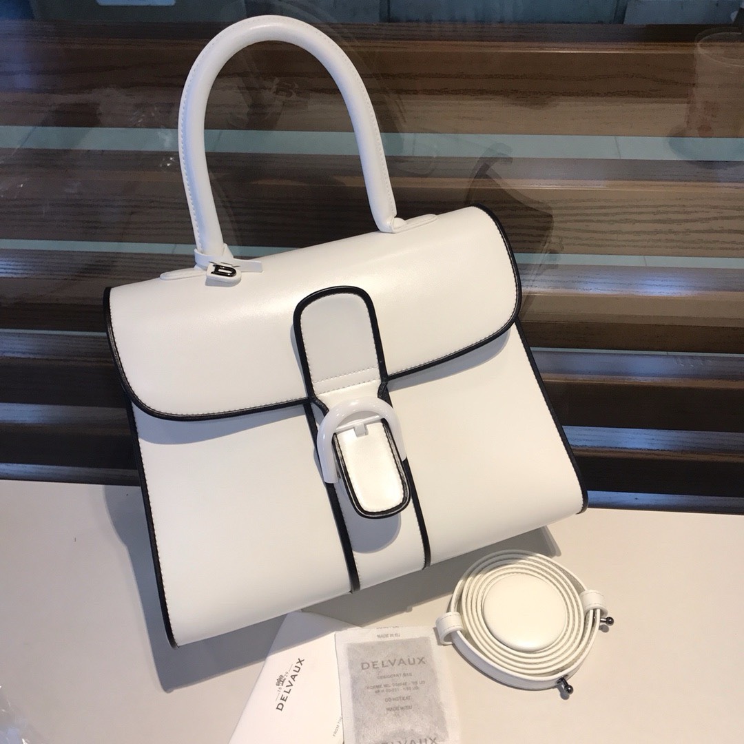 Bagsaaa Delvaux MM Brillant Satchel White