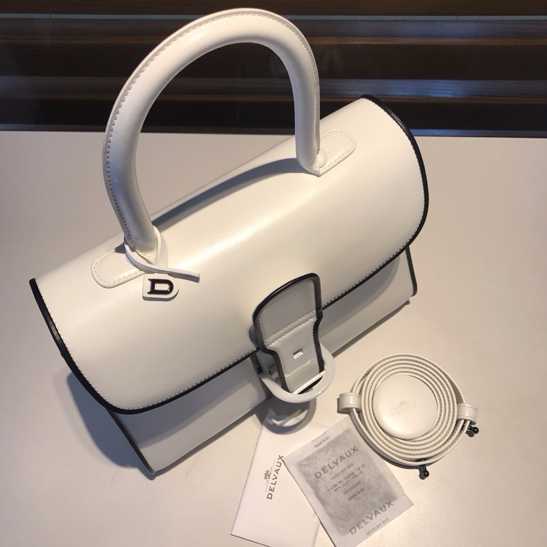 Bagsaaa Delvaux MM Brillant Satchel White