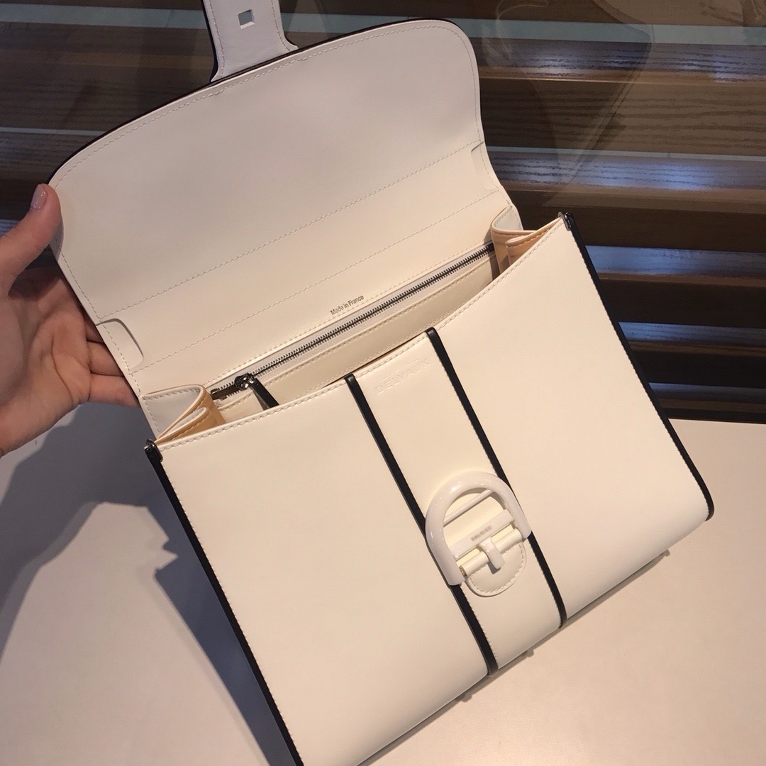 Bagsaaa Delvaux MM Brillant Satchel White