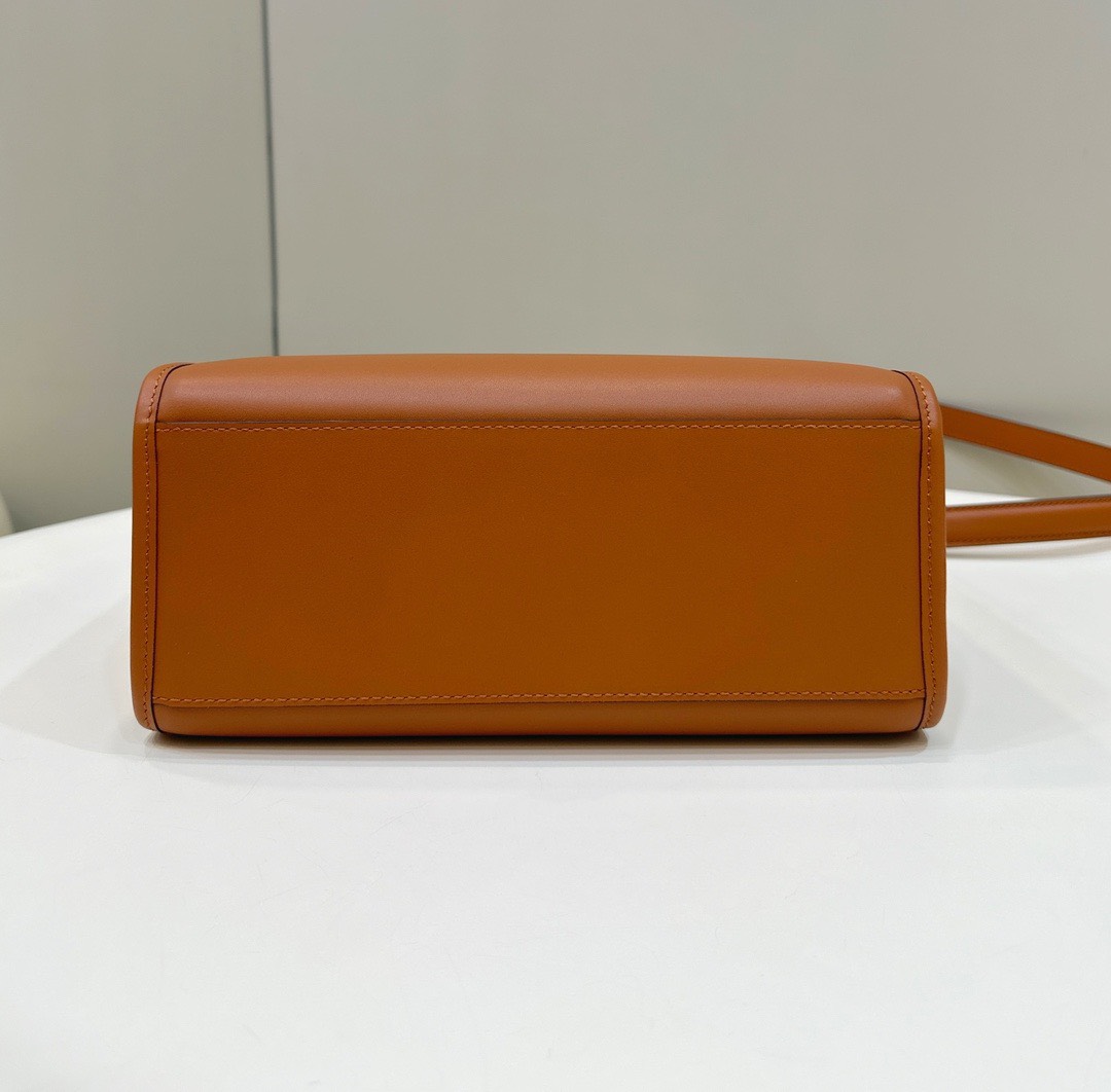 Bagsaaa F**di Sunshine Brown Small Tote - 25.5x12x23cm