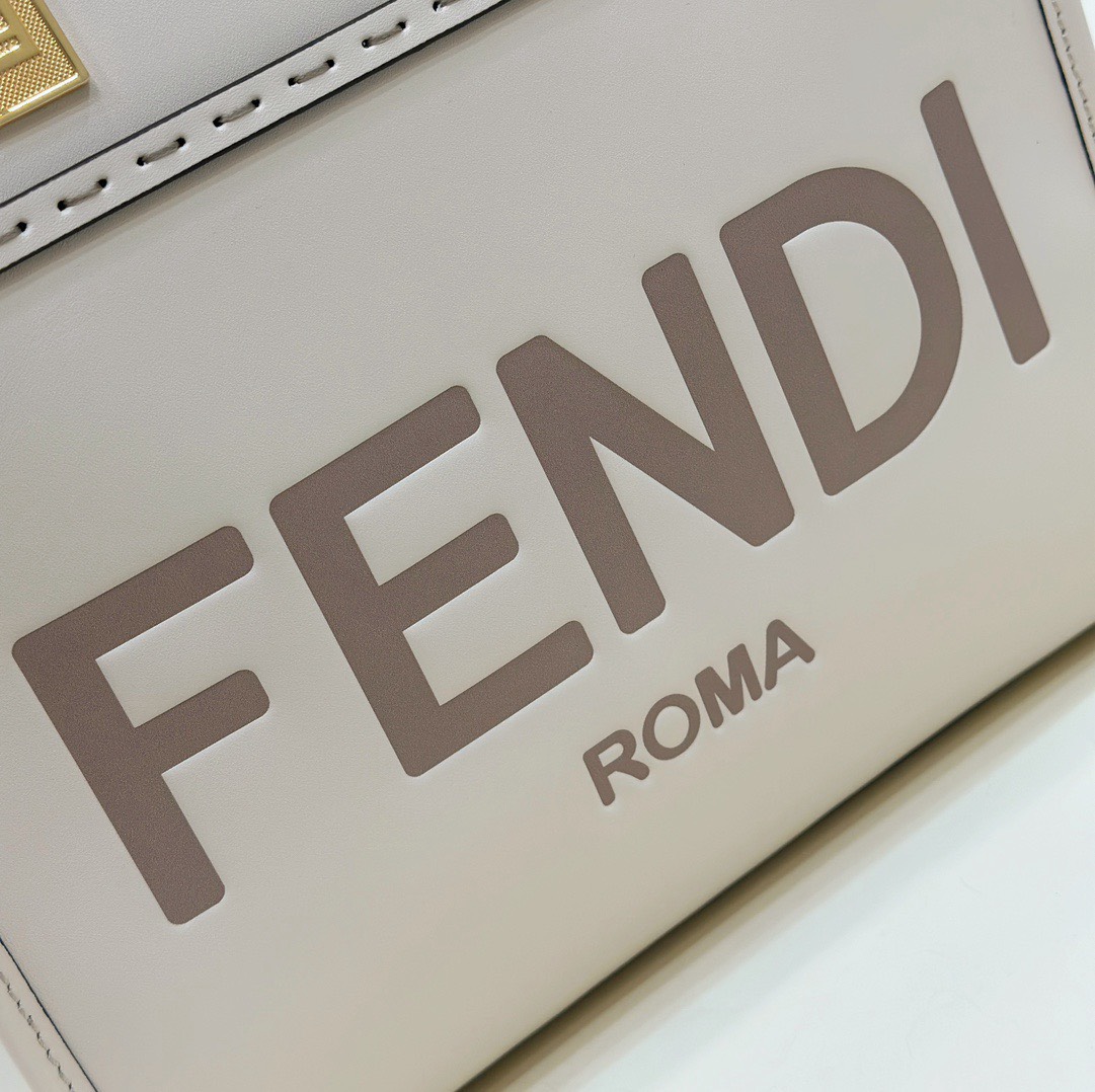 Bagsaaa F**di Sunshine White Small Tote - 25.5x12x23cm