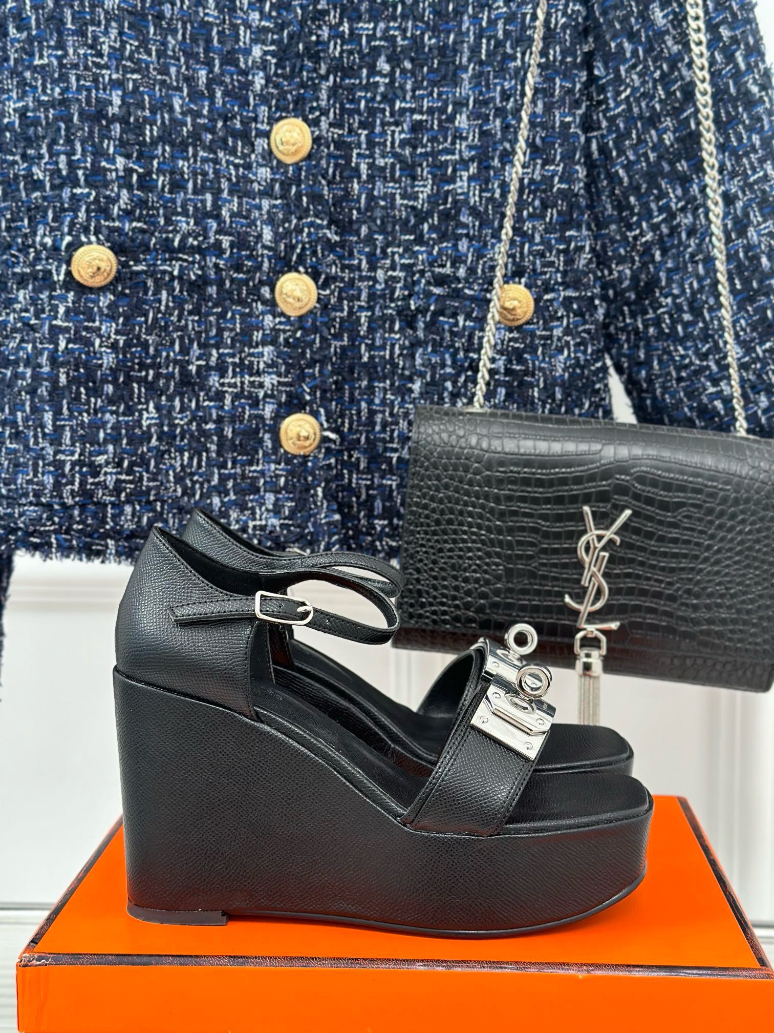 Bagsaaa H**me5 Hilda 80 Sandal Black 12cm