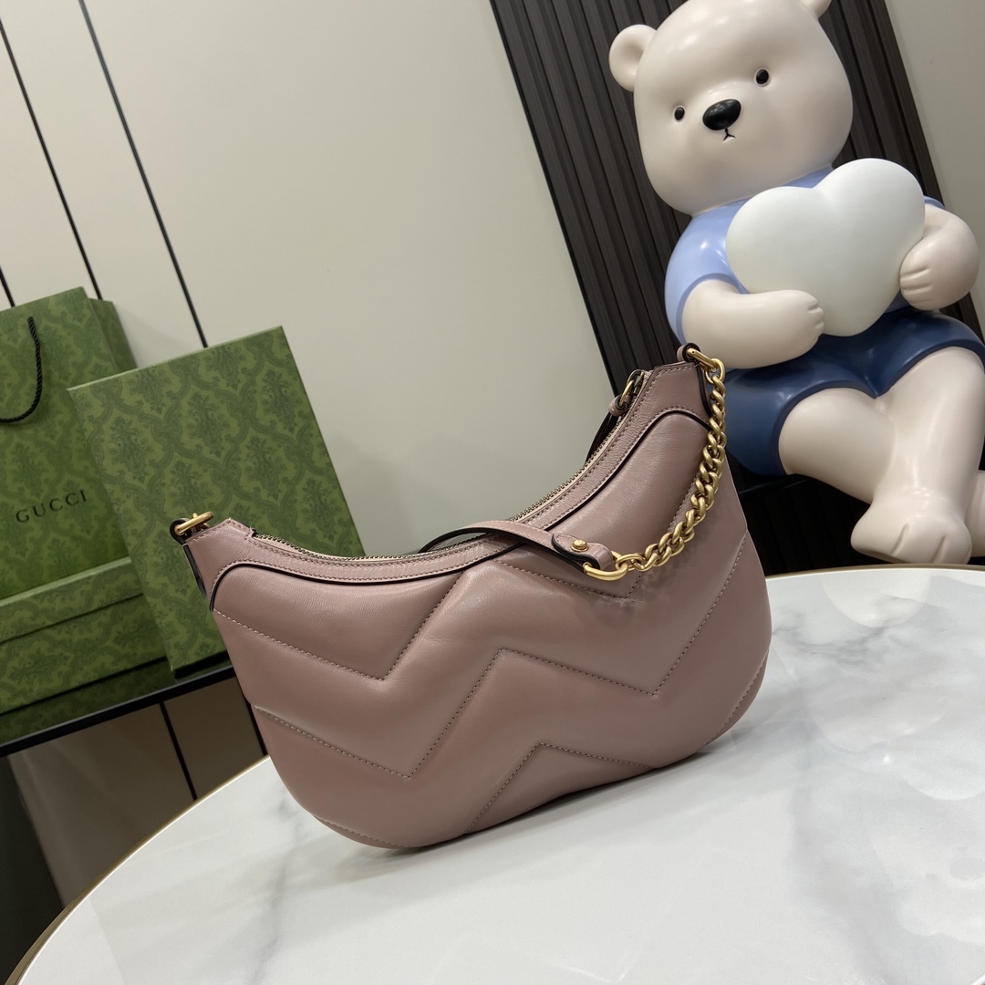 Bagsaaa Gvc*1 GG Marmont Small Shoulder Bag Pink - 17x 26x 4cm