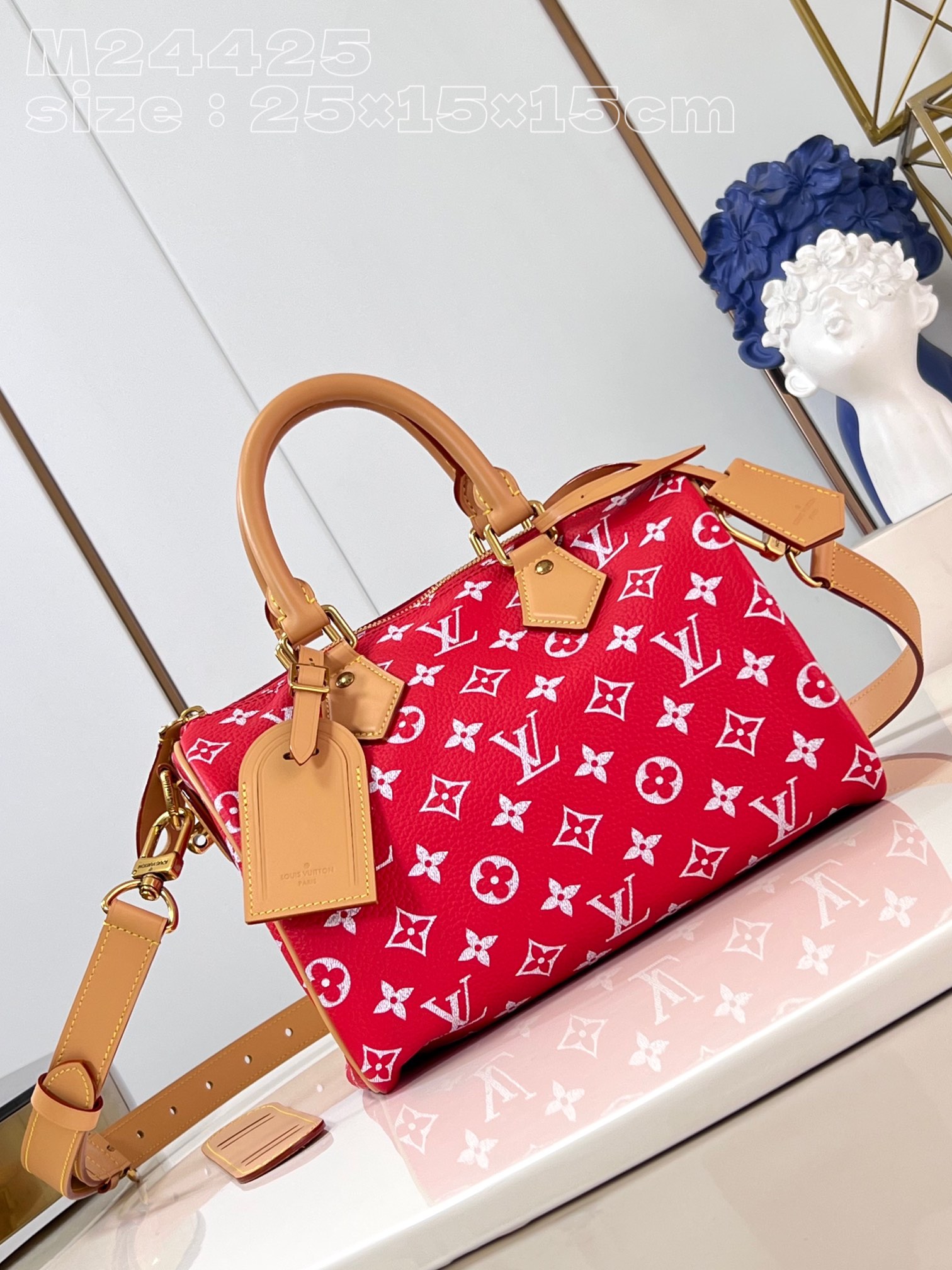 Bagsaaa L0vis Vvtt0n Speedy 25 Red color - 25 x 15 x 15cm
