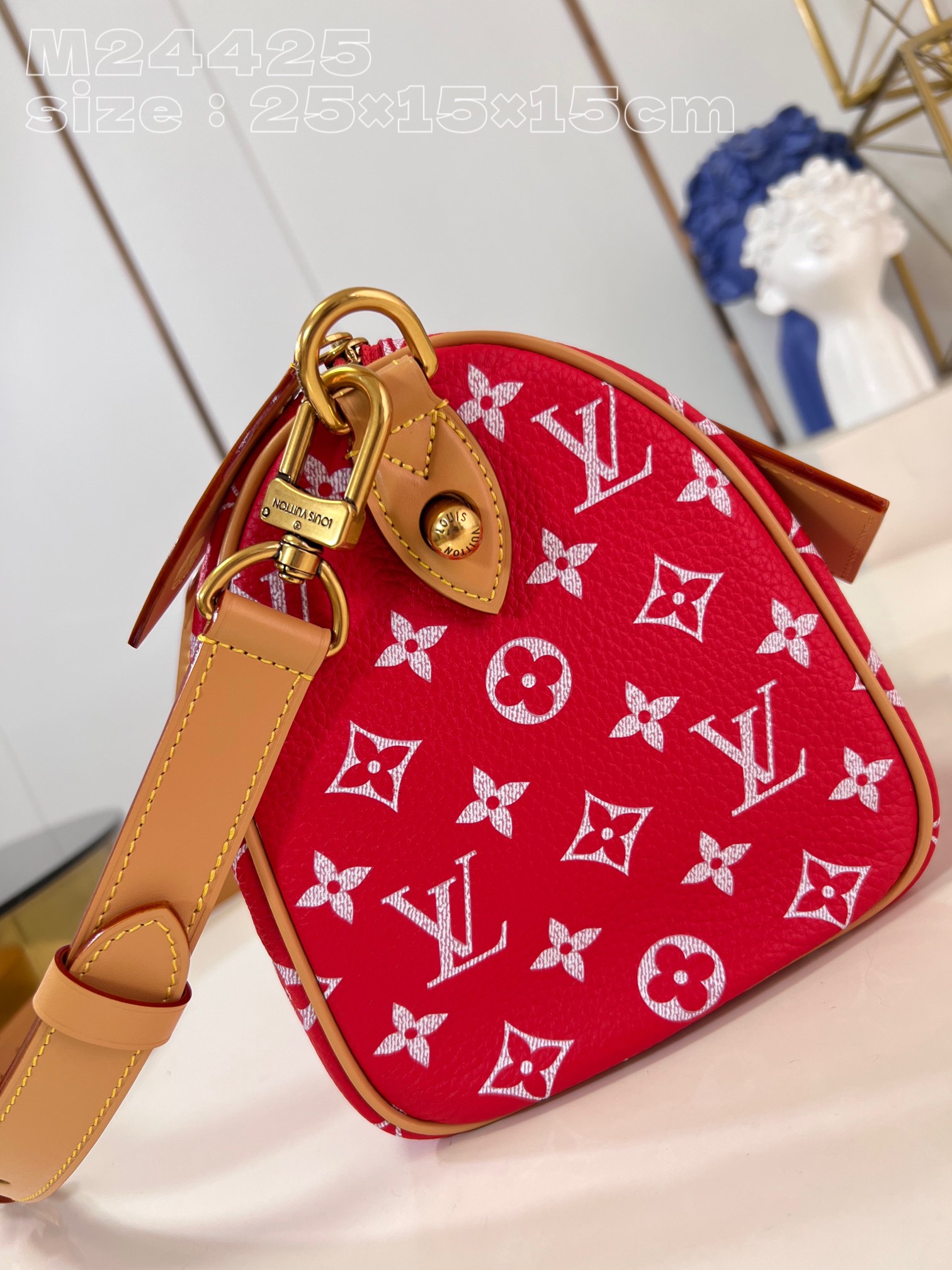 Bagsaaa L0vis Vvtt0n Speedy 25 Red color - 25 x 15 x 15cm
