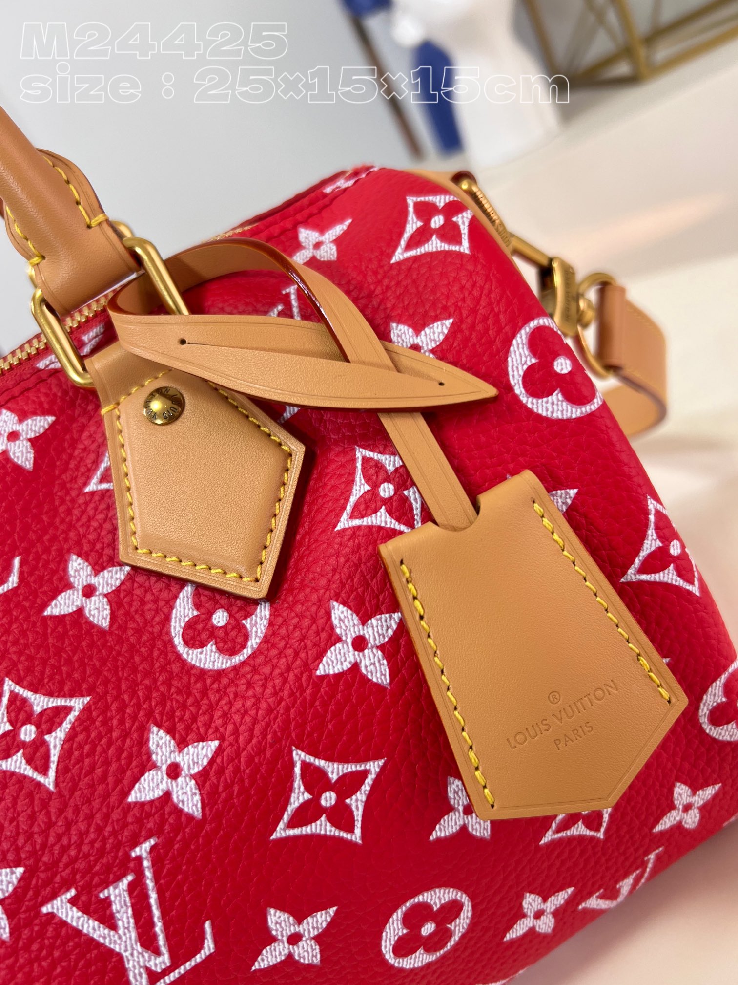 Bagsaaa L0vis Vvtt0n Speedy 25 Red color - 25 x 15 x 15cm