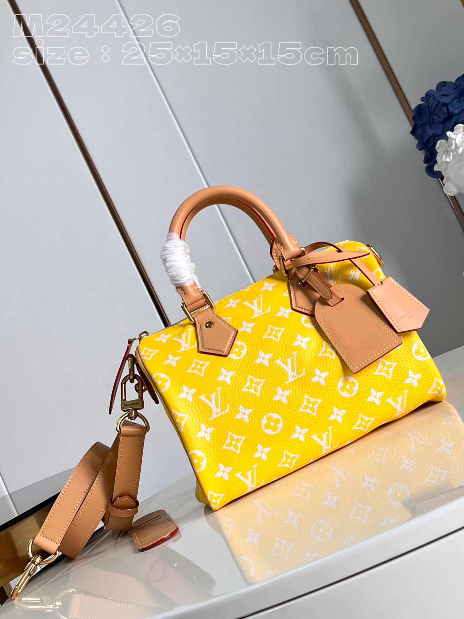 Bagsaaa L0vis Vvtt0n Speedy 25 Yellow color - 25 x 15 x 15cm
