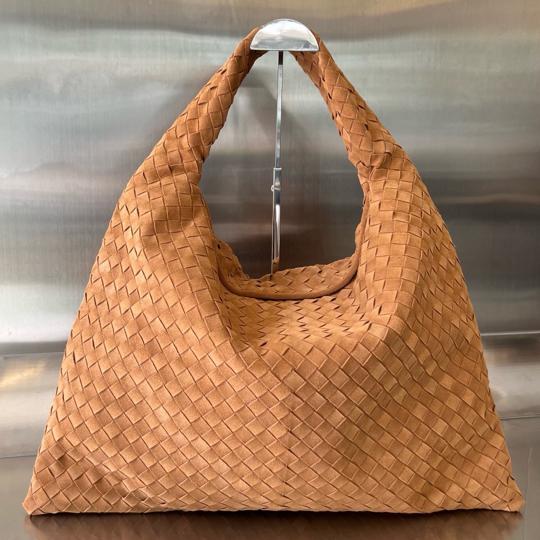 Bagsaaa B0tt*ga Ven*ta Large Hop Light Brown In Suede - 54x23x13cm