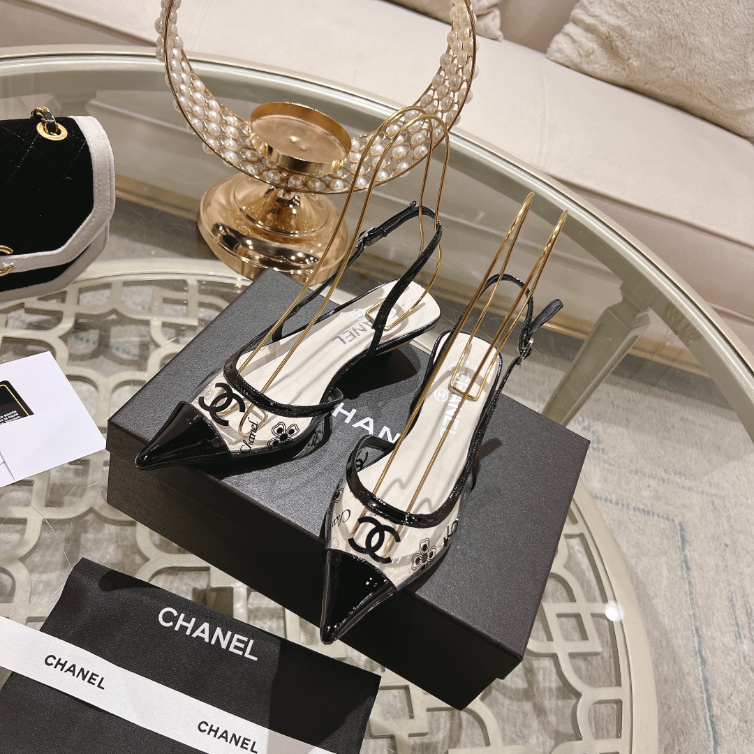 Bagsaaa Ch**el Slingback Pump Black