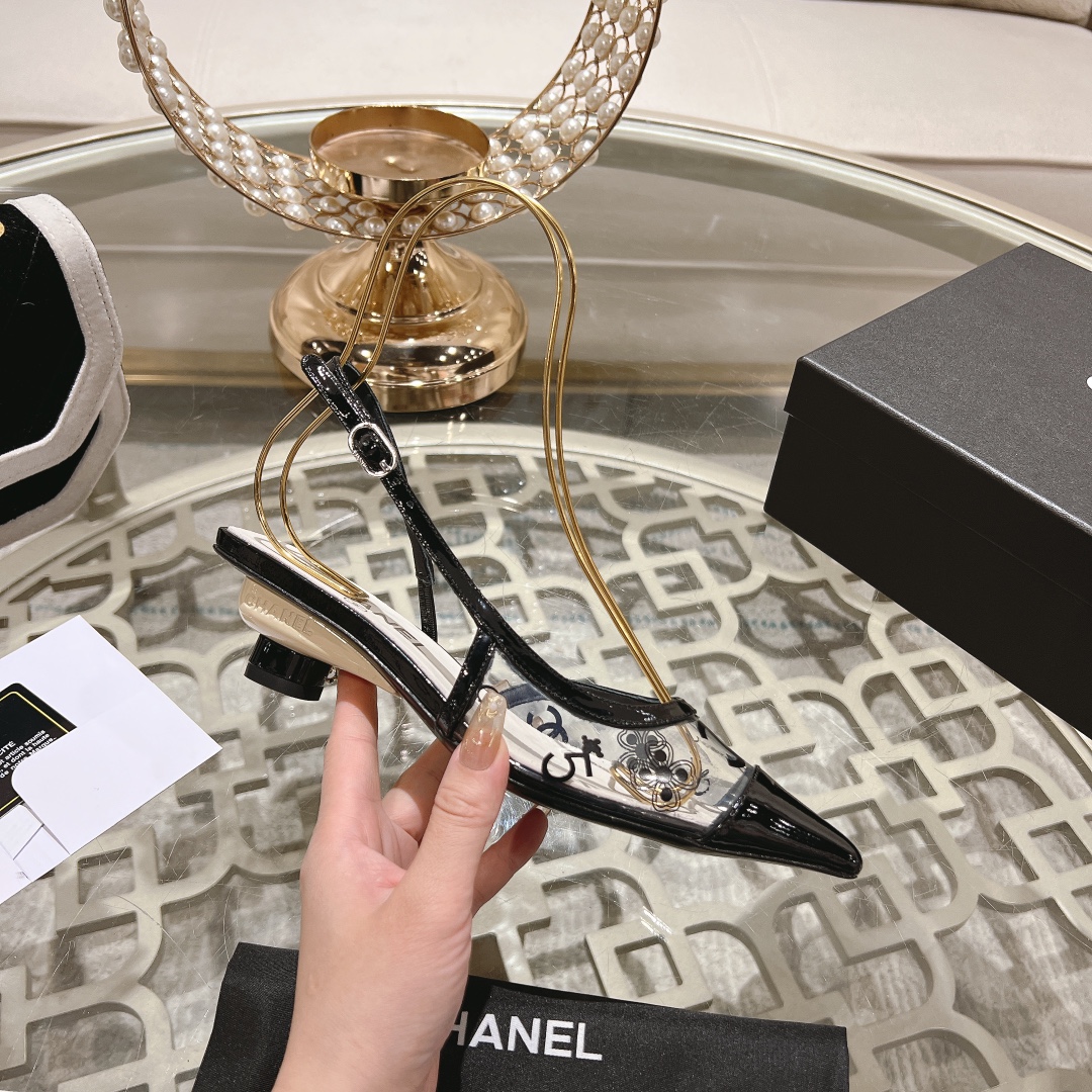 Bagsaaa Ch**el Slingback Pump Black