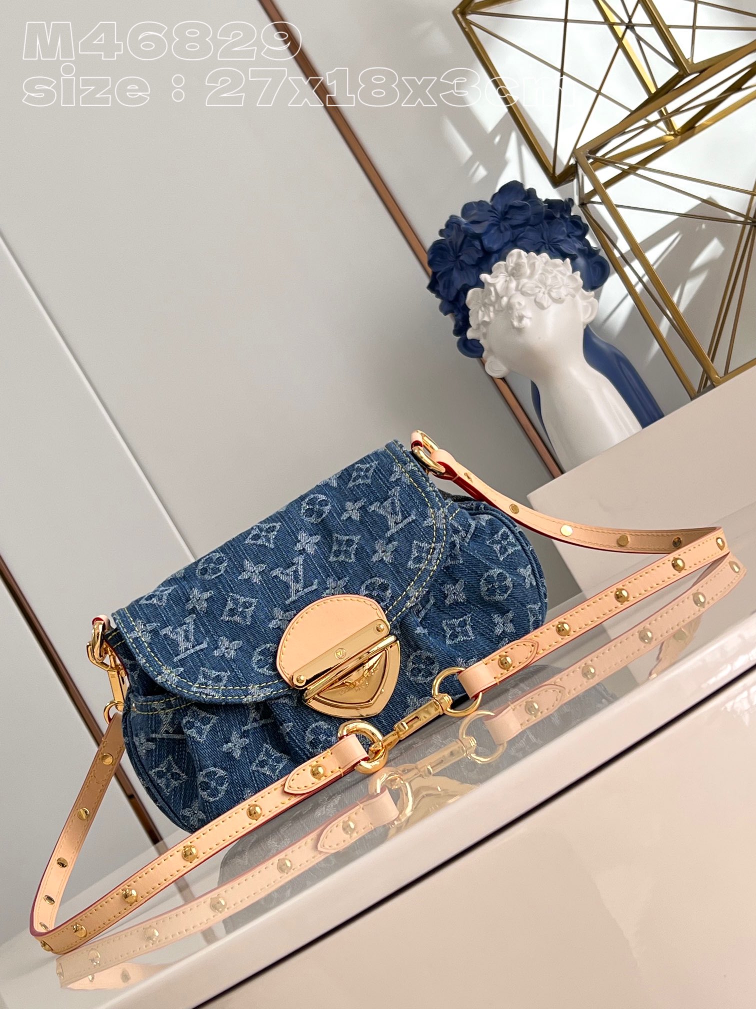 Bagsaaa L0vis Vvtt0n Sunset Monogram Denim - 27 x 18 x 3 cm