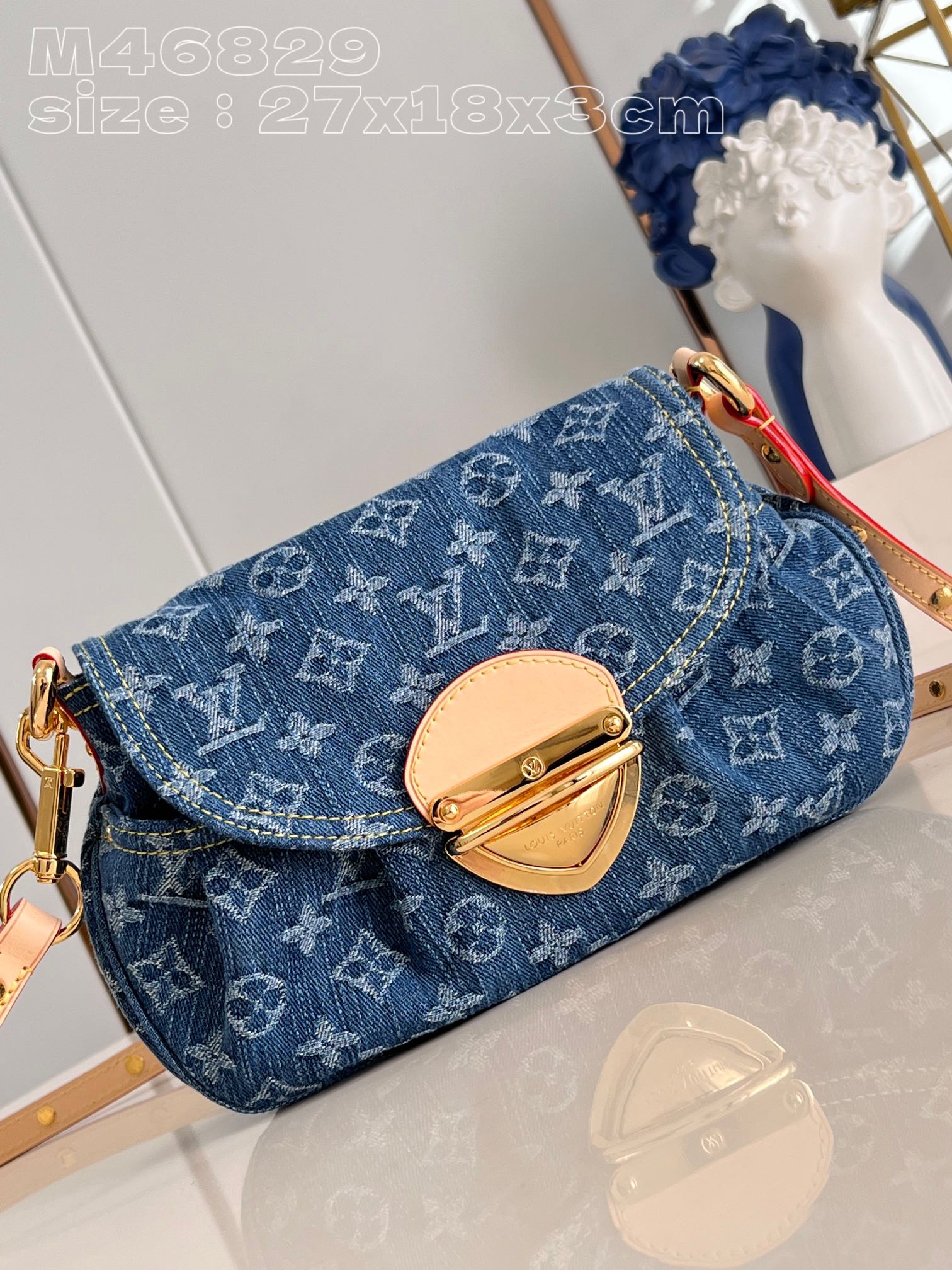 Bagsaaa L0vis Vvtt0n Sunset Monogram Denim - 27 x 18 x 3 cm