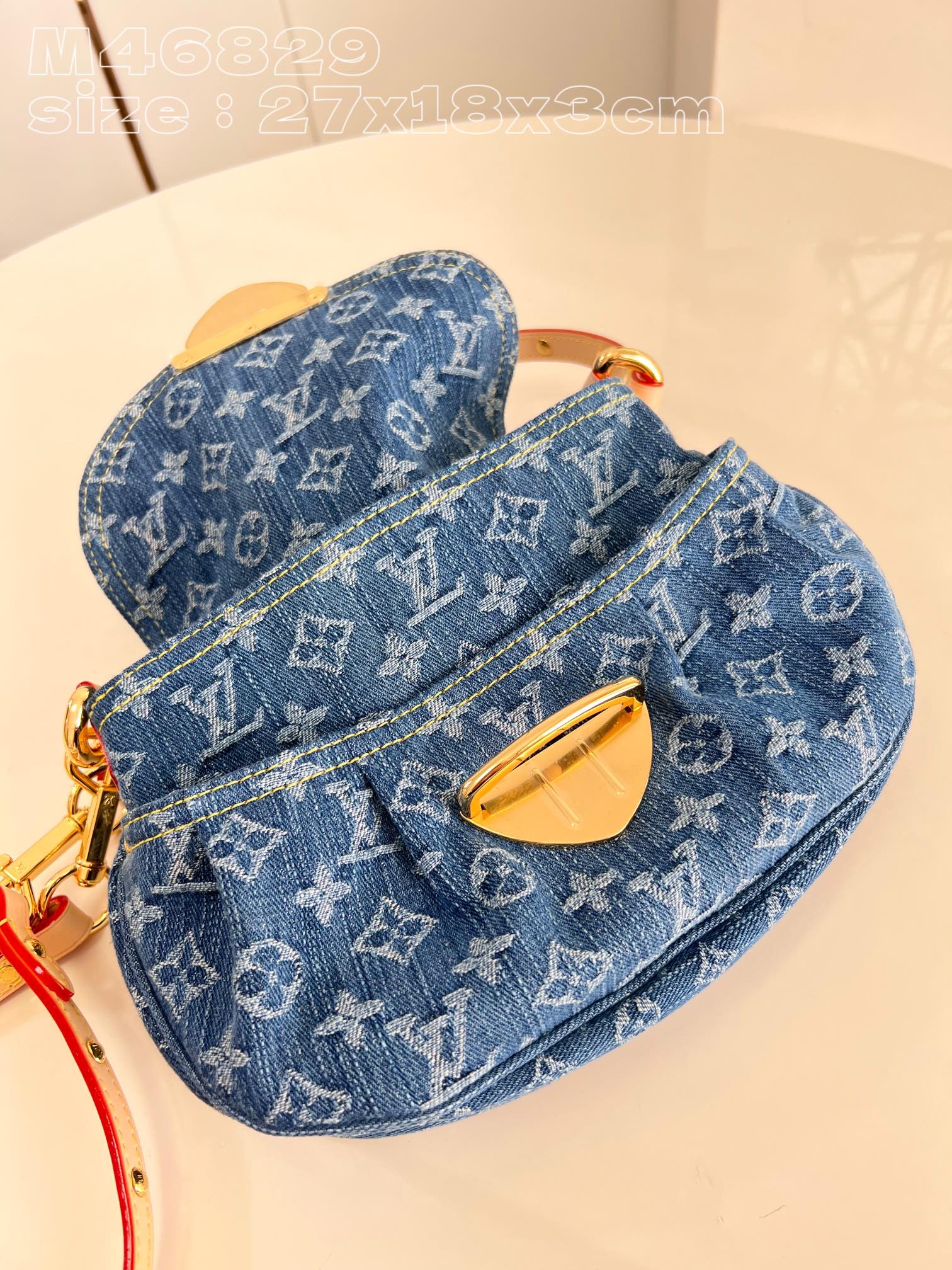 Bagsaaa L0vis Vvtt0n Sunset Monogram Denim - 27 x 18 x 3 cm