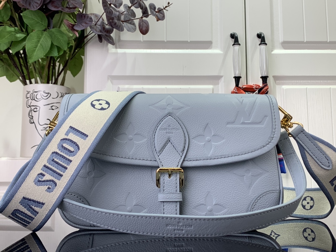 Bagsaaa L0vis Vvtt0n M46846 Diane Satchel Bag Blue Hour - 24 x 15 x 9 cm