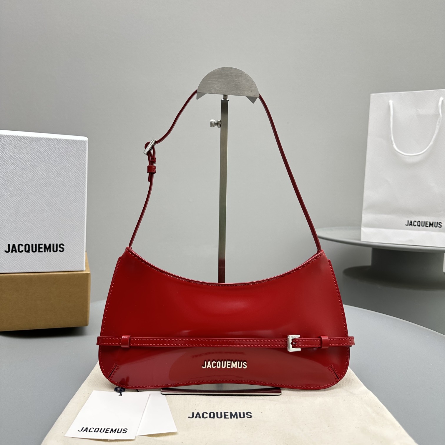 Bagsaaa Jacquemus Le Bisou Ceinture Red Bag - 27*11*3cm