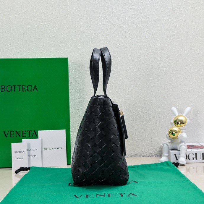 Bagsaaa B0tt*ga Ven*ta Small Flip Flap Black Tote bag - 23*18.5*15cm