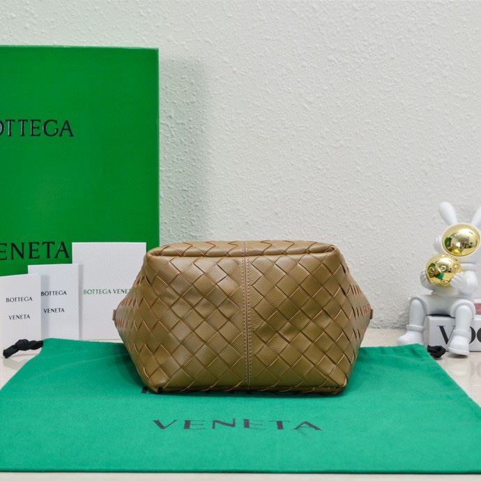 Bagsaaa B0tt*ga Ven*ta Small Flip Flap Brown Tote bag - 23*18.5*15cm