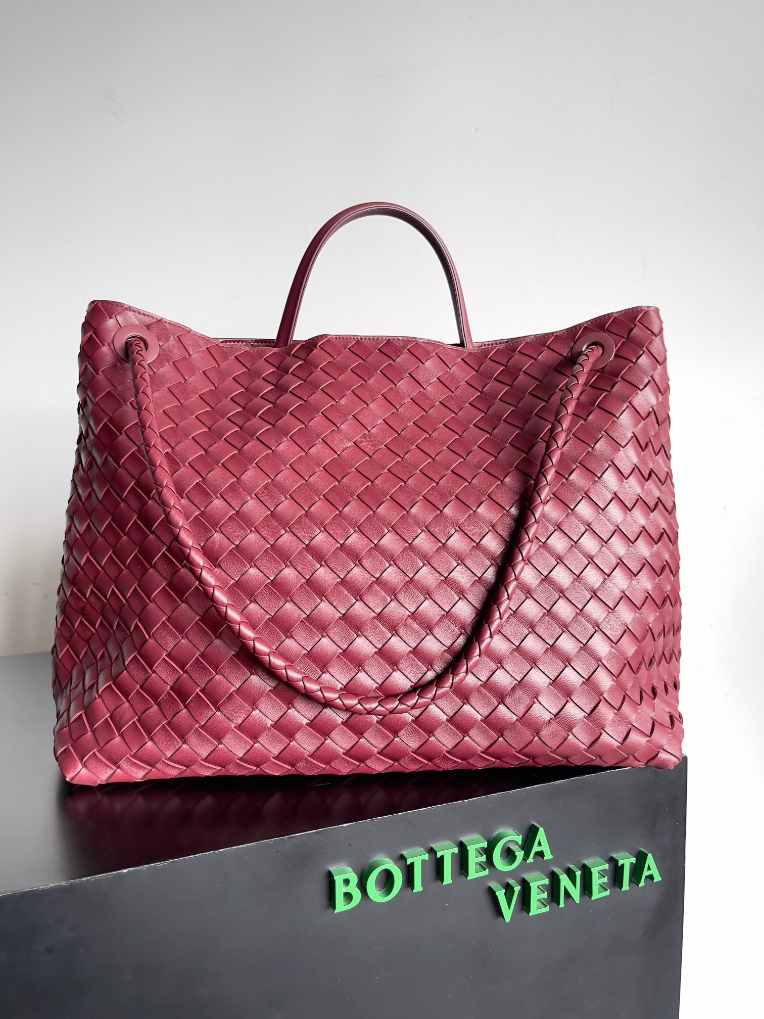 Bagsaaa B0tt*ga Ven*ta Large Andiamo Burgundy - 42x35x18cm