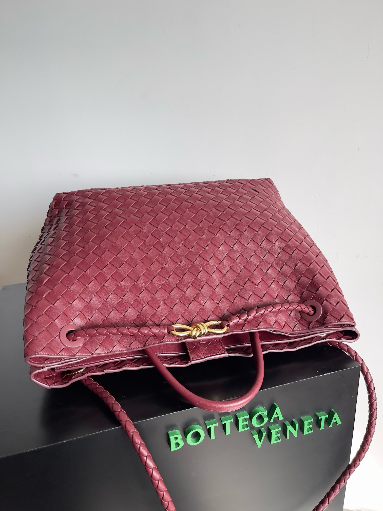 Bagsaaa B0tt*ga Ven*ta Large Andiamo Burgundy - 42x35x18cm