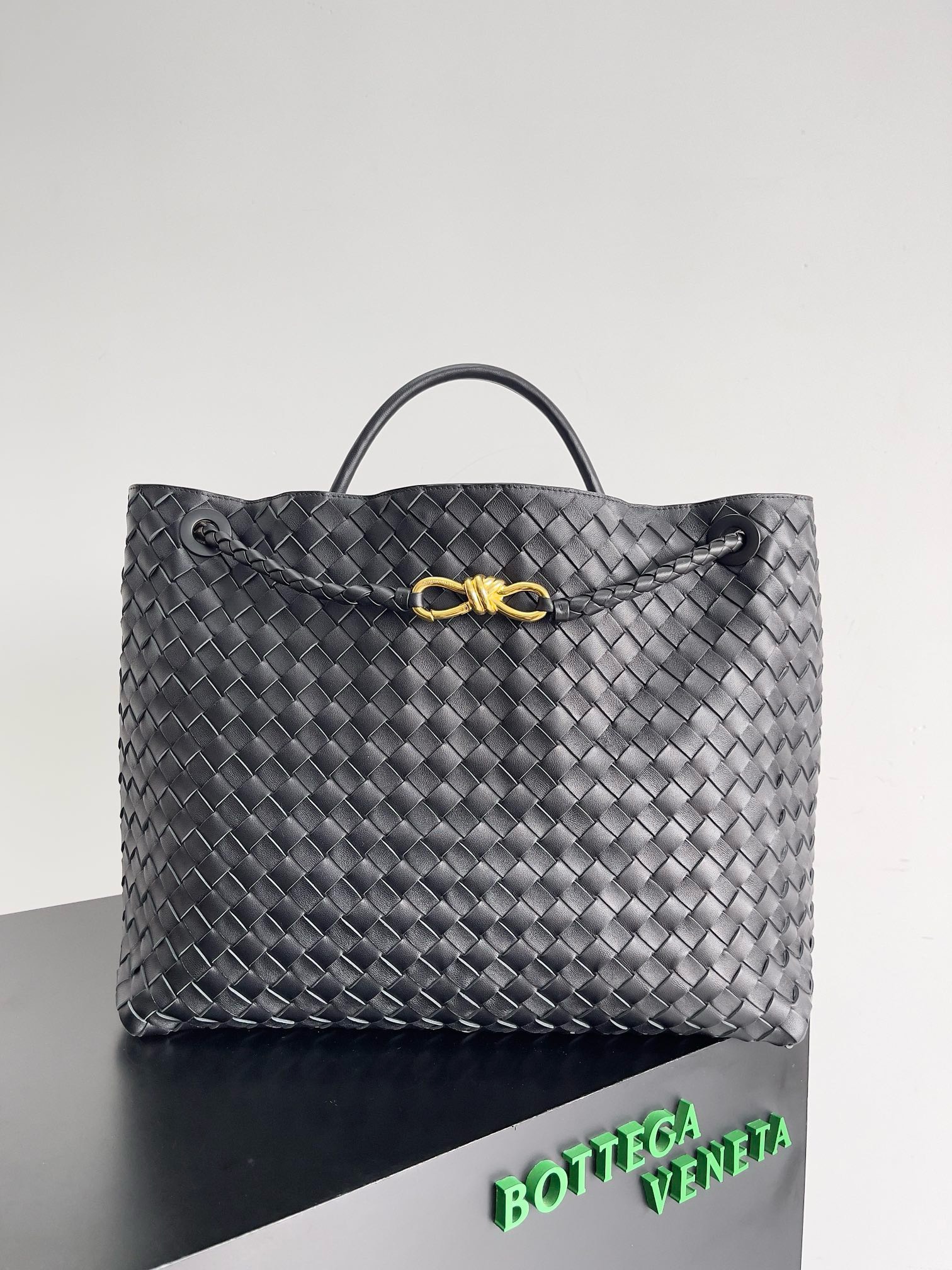 Bagsaaa B0tt*ga Ven*ta Large Andiamo Black - 42x35x18cm