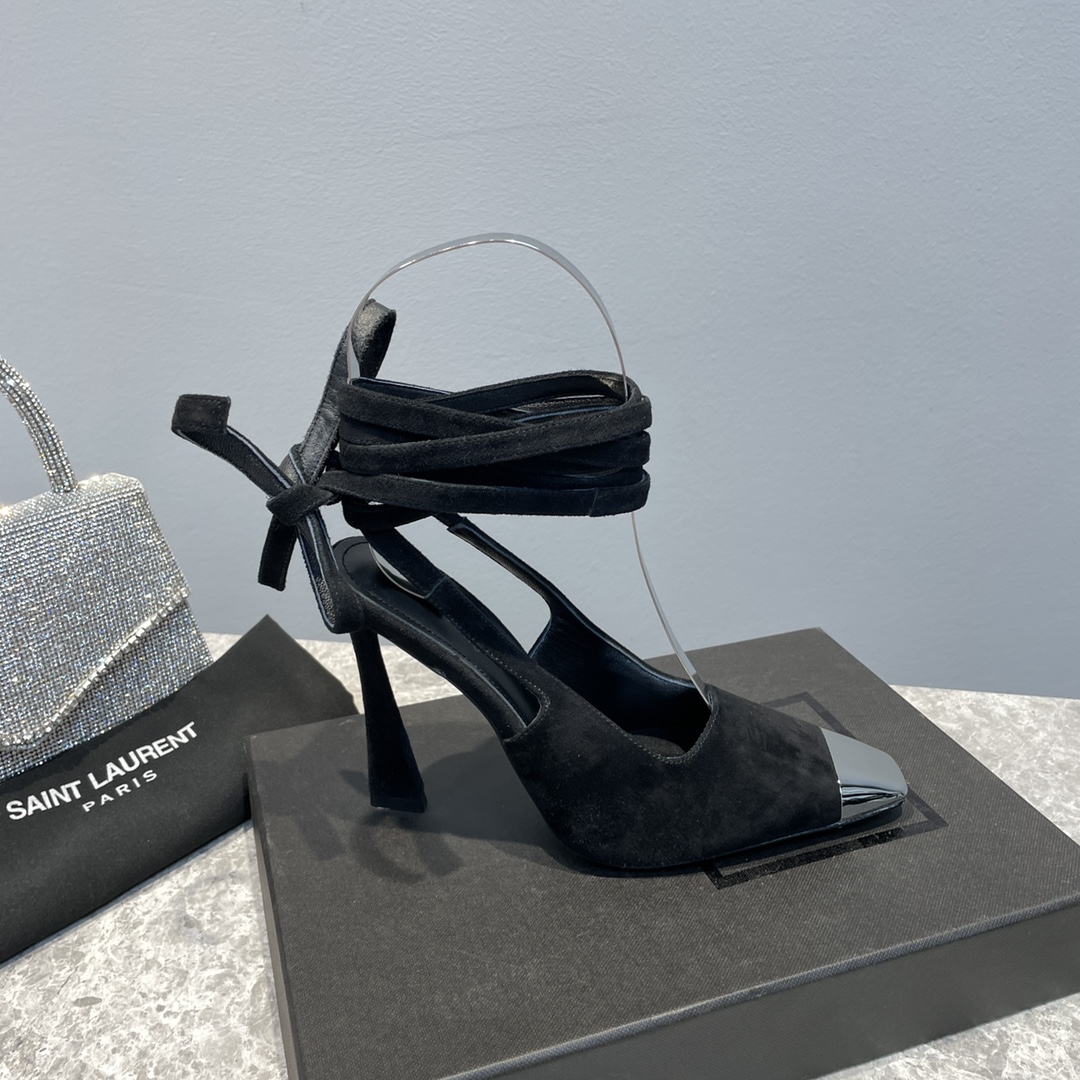 Bagsaaa Y51 Tied high heel slingback shoes
