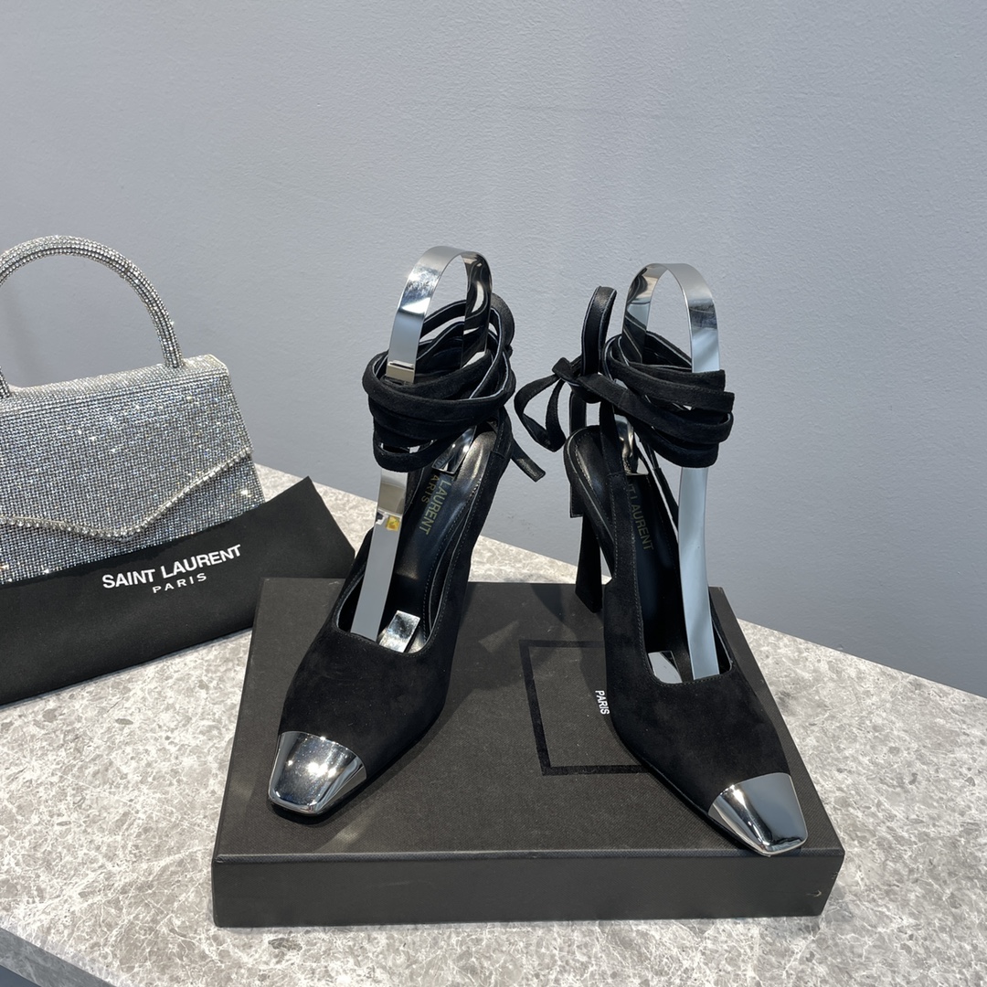 Bagsaaa Y51 Tied high heel slingback shoes