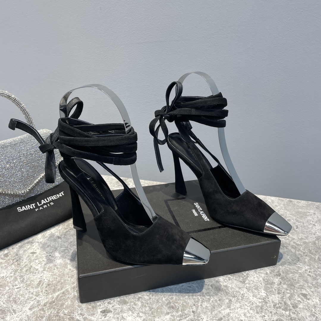 Bagsaaa Y51 Tied high heel slingback shoes