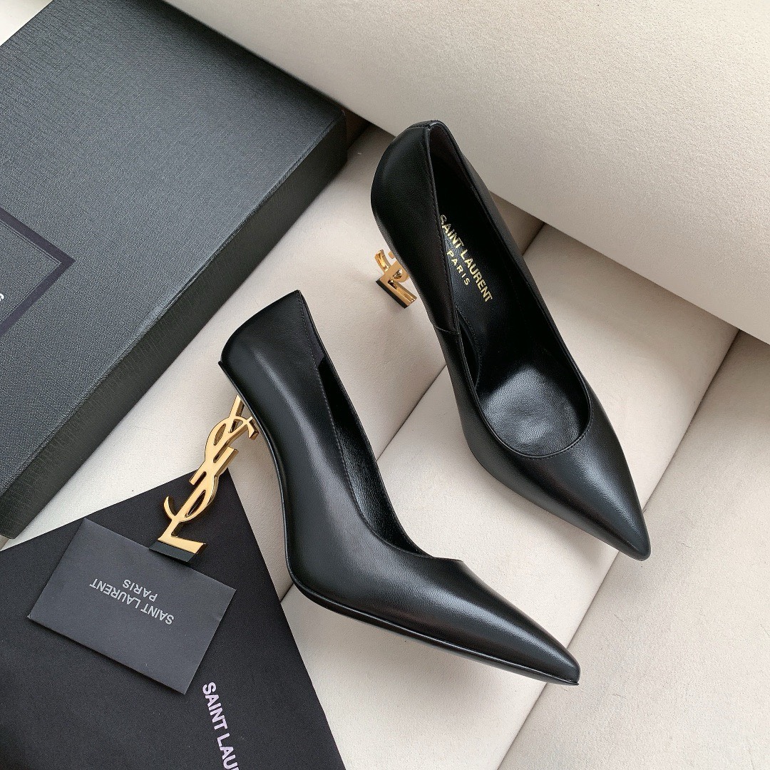 Bagsaaa Y51 Opyum Slingback Pumps Black Leather