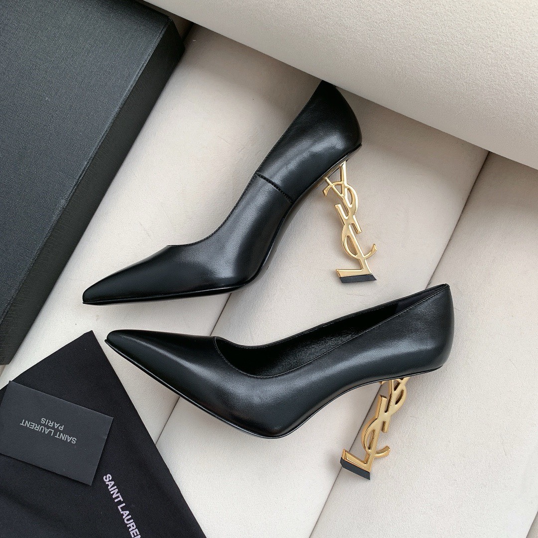 Bagsaaa Y51 Opyum Slingback Pumps Black Leather