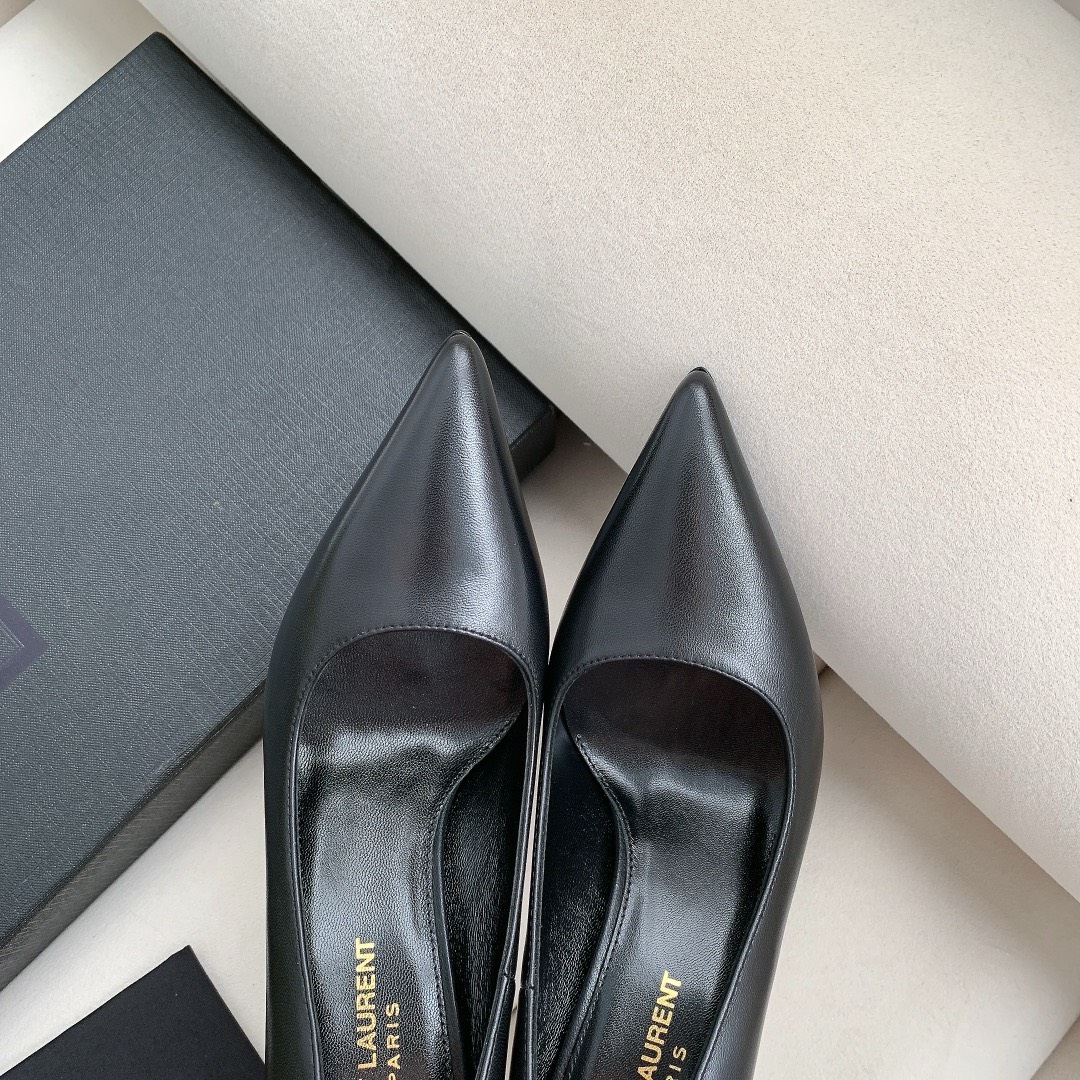 Bagsaaa Y51 Opyum Slingback Pumps Black Leather