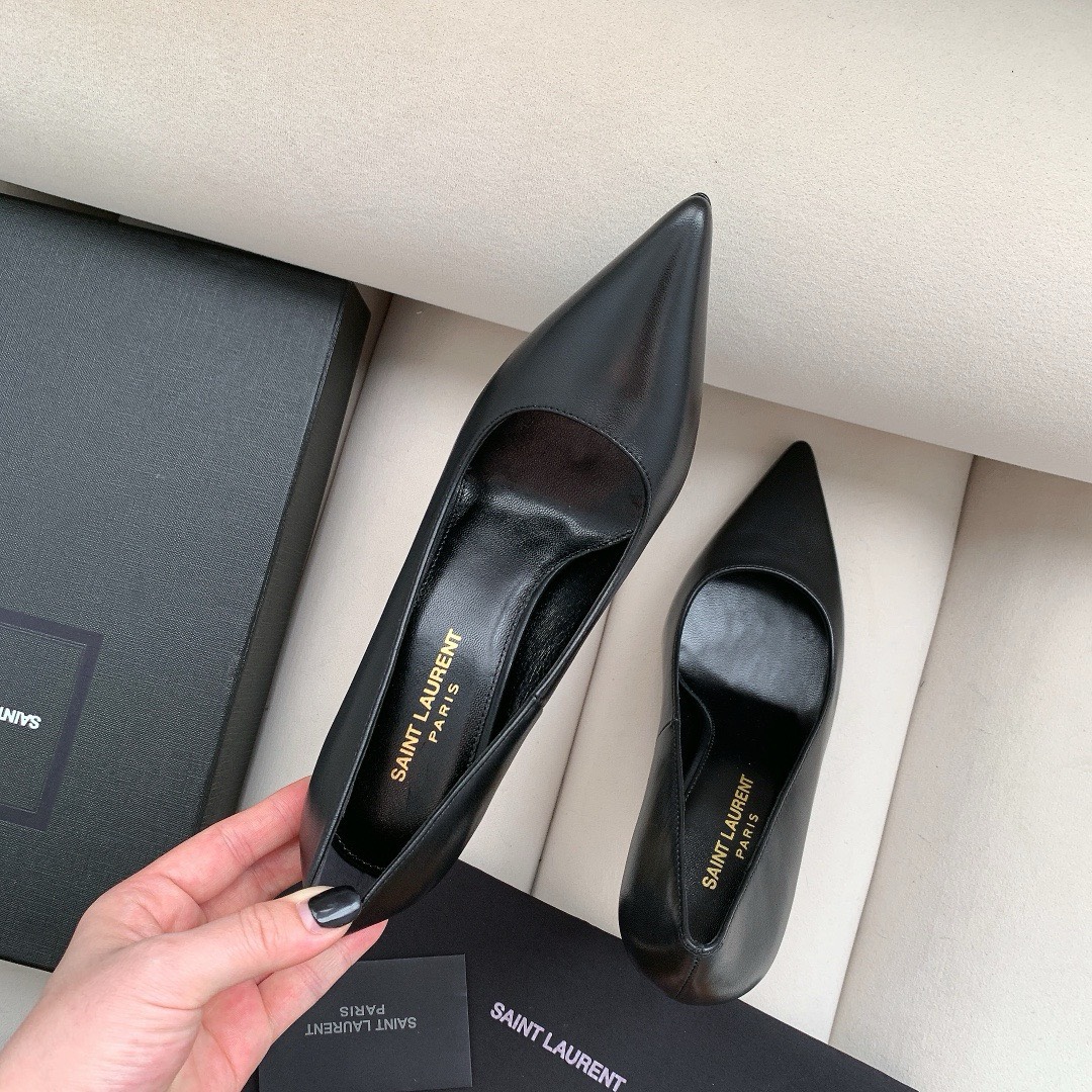 Bagsaaa Y51 Opyum Slingback Pumps Black Leather