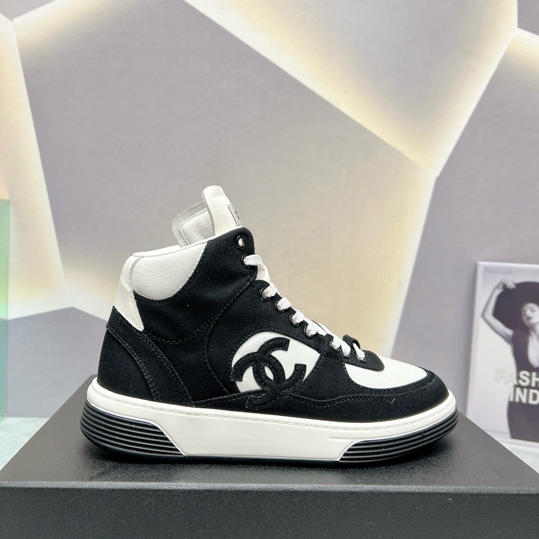 Bagsaaa Ch**el High Top Sneakers Black