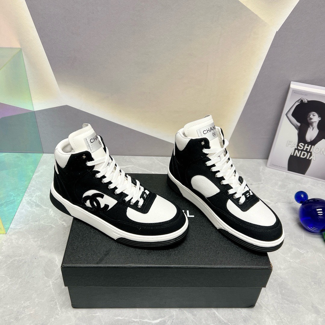 Bagsaaa Ch**el High Top Sneakers Black